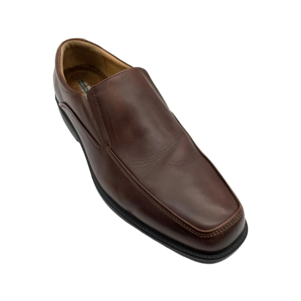 La Milano Men's Bill Slip-Ons Loafer Brown Leather - EEE